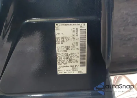 2017 Nissan Murano S from USA, damaged, VIN 5N1AZ2MH8HN187956